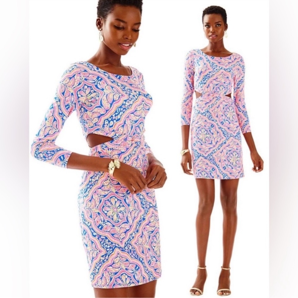 Lilly Pulitzer Pink and Blue Paisley Dress